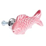 2個入り 引き手 取っ手 金魚型 セラミックハンドル キッチンドアキ家具ャビネット用 装飾 ピンク