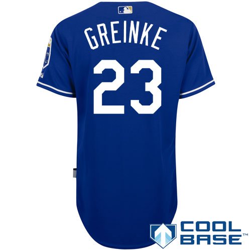 Kansas City Royals Authentic Zack Greinke Alternate Home 2 Cool Base Jersey Size 52