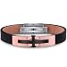 Mens Stainless Steel and Leather Bracelet with title=