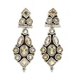 Citrine Cluster Drop Earrings in Sterling Silver, #7998
