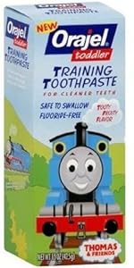 Orajel Toddler Training Toothpaste, Thomas & Friends, Tooty Fruity Flavor 1.5 Oz (Pack of 3)