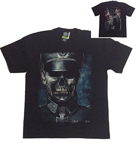 Movie t shirts,Glow in the Dark,Captain Zombie Deadman,Black Oversized XL 001