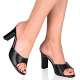Pleaser Shoes Women's ROMANCE-301-2, 3 1/4 Square Heel Slide