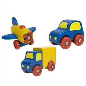 Melissa & Doug Deluxe Wooden First Vehicles Set