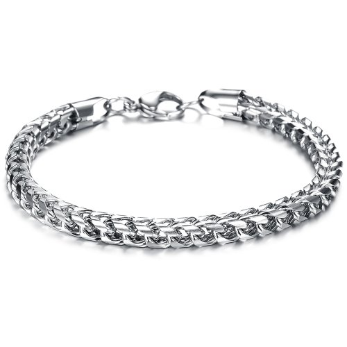 Opk Jewelry Fashion Stainless Steel Men's Bracelet Chain Wristband Bangle Men's Jewelry Gift 9.44 Inch