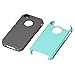 iPhone 4 Case, JAHOLAN Dual Layer Hybrid Luxury Fashion Shockproof Soft Hard Case Cover for Apple iPhone 4 4S (Mint + Grey)