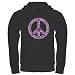 Artsmith, Inc. Hoodie (Dark) Flowered Peace Symbol Pur