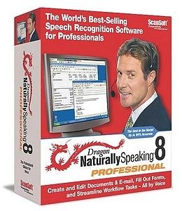 Software: ScanSoft Dragon NaturallySpeaking 8 Professional Academic Upgrade from Version 6/7