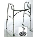 Walker Folding Clever Paddle Release Adult with 3 Wheels