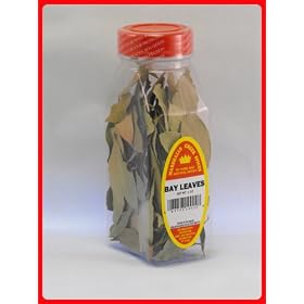 BAY LEAVES FRESHLY PACKED IN LARGE JARS, spices, herbs, seasonings