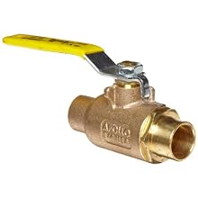 Apollo 70-200 Series Bronze Ball Valve, Two Piece, Inline, Lever, Solder End