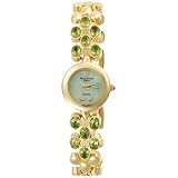 Women Gold Watch, Marcel Drucker Womens Gold-Tone Genuine Peridot Gemstone Fashion Watch