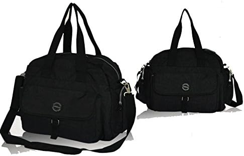 LANDUO Baby Changing Bag Nappy Bag with Changing Pad etc Total 4 Pieces Set,Black