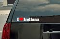 I Love Indiana Vinyl Decal - White with a red heart