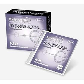 DVD+RW 2.4x 5 pk. jewel case