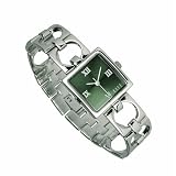 Elle Women's Sterling Silver Open Square Link Bracelet Watch #SW2831LS-G