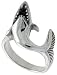 Sterling Silver Polished Shark Ring size 7