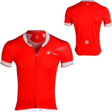 Castelli GPM Full-Zip Jersey - Short-Sleeve - Men's Red, XL