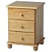 Sol 3 Drawer Antique Pine Bedside Chest / Table