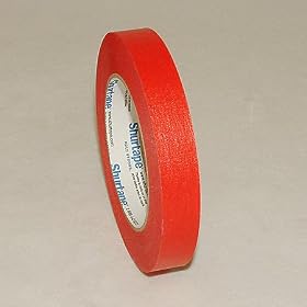 Shurtape CP-632 Colored Masking Tape: 3/4 in. x 60 yds. (Red)