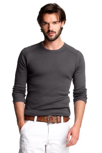 ESPRIT Full Needle C-Neck, L/ S N32629 Herren Shirts/ T-Shirts, Gr. 56 (XXL), Grau (305 da Preisvergleich