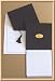 Black Gradaution Cap and Tassel cover with blank printable insert for invitation or announcement in 25 count kit with envelopes - displayed open and folded-for other color tassels search sold by: listed below
