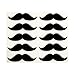 Set of 75 2 Inch Vinyl Black Mustache Decals
