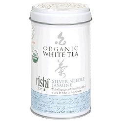 Rishi Tea Organic Silver Needle Jasmine  Loose Tea, 1.9-Ounce Tin (Pack of 2)
