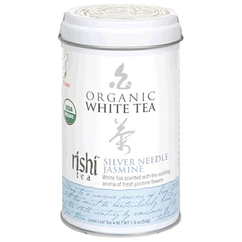 Rishi Tea Organic Silver Needle Jasmine  Loose Tea, 1.9-Ounce Tin (Pack of 2) under White Teas in The Health and personal care Store