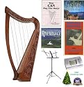 36" Beginners Adare Harp Package, Complete Celtic Package with Video Tutor