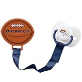 Denver Broncos Baby Pacifier With Football Design Clip