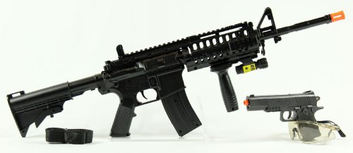 YIKA Spring M16 Assault Rifle  LASER AND FLASHLIGHT, 