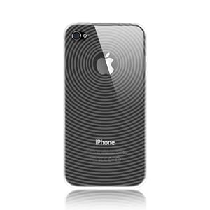 MiniSuit iPhone 4G Case for iPhone 4 / 4th Generation compatible with 16GB / 32GB high quality TPU skin case and MiniSuit LCD Cleaner keychain - Clear Circle