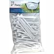 Intech 75 Pack 4 Inch White Tees