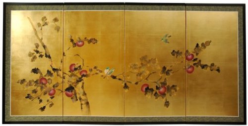Gold Leaf Cherry Blossom Wall Hanging Gold Leaf 36H x 72W x 1D