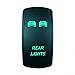 STVMotorsports Laser Green Rocker Switch Rear Lights 20A 12V On/Off LED Light