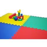 eWonderWorld 24 X 24 X~5/8 Extra Thick Rainbow Play Mats (Set of 4)