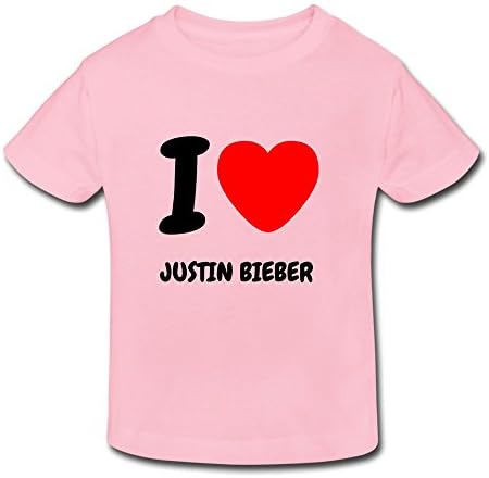 FANNGBABY Kid's Toddler Justin Bieber Logo Age 2-6 T-shirt Pink 5-6 Toddler