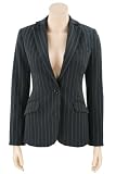 WOOL PINSTRIPE SUITING BLAZER