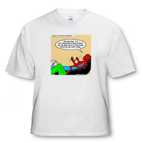  Rich Diesslins Funny General - Editorial Cartoons - Issues of the Real Spiderman - Mating - T-Shirts