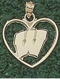 Anderson Jewelry Wisconsin Badgers Motion Heart Gold Charm