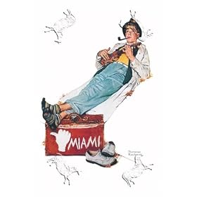 Art Poster, Lounging Ukulele Player - 18.75 x 27.5