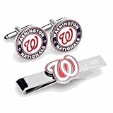 Washington Nationals Cufflinks and Tie Bar Gift Set