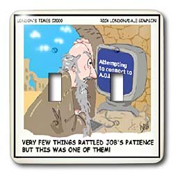 Londons Times Religion Heaven Hell Cartoons - Sometimes Internet Connections Take The Patience Of Job - Light Switch Covers - double toggle switch