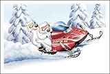 Snowmobile Christmas Cards