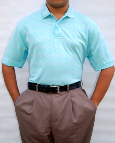 CoolMax Jacquard Mesh Golf Polo Shirt