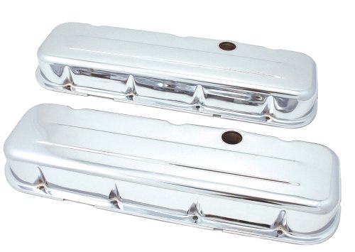 Spectre 5240 Valve Covers Big Block Chevy Short w/Baffled Chrome 1 Pair