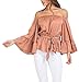 Relipop Women's Off Shoulder Tops Long Sleeve Shirt Strapless Casual Blouses