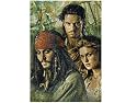 Pirates of the Caribbean Photomosaic Pirates Group Jigsaw Puzzle, 300pc