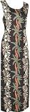 Coconut Panel - Hawaiian Long Tank Dress in Charcoal and Navy Blue